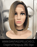 SB 0237 LACE FRONT BOB  BALAYAGE RUBIO MEDIO