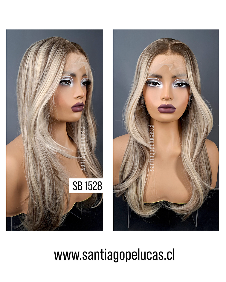 SB 1528 LACE FRONTAL LISA CORTE ESCALONADO CASTAÑO VISADO