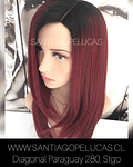 SB 0228 LARGA LISA LACE PARTIDURA ESCALONADO BALAYAGE BURDEO