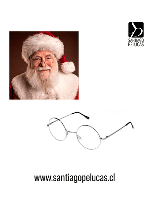 LENTES VIEJO PASCUERO MARCO PLATEADO