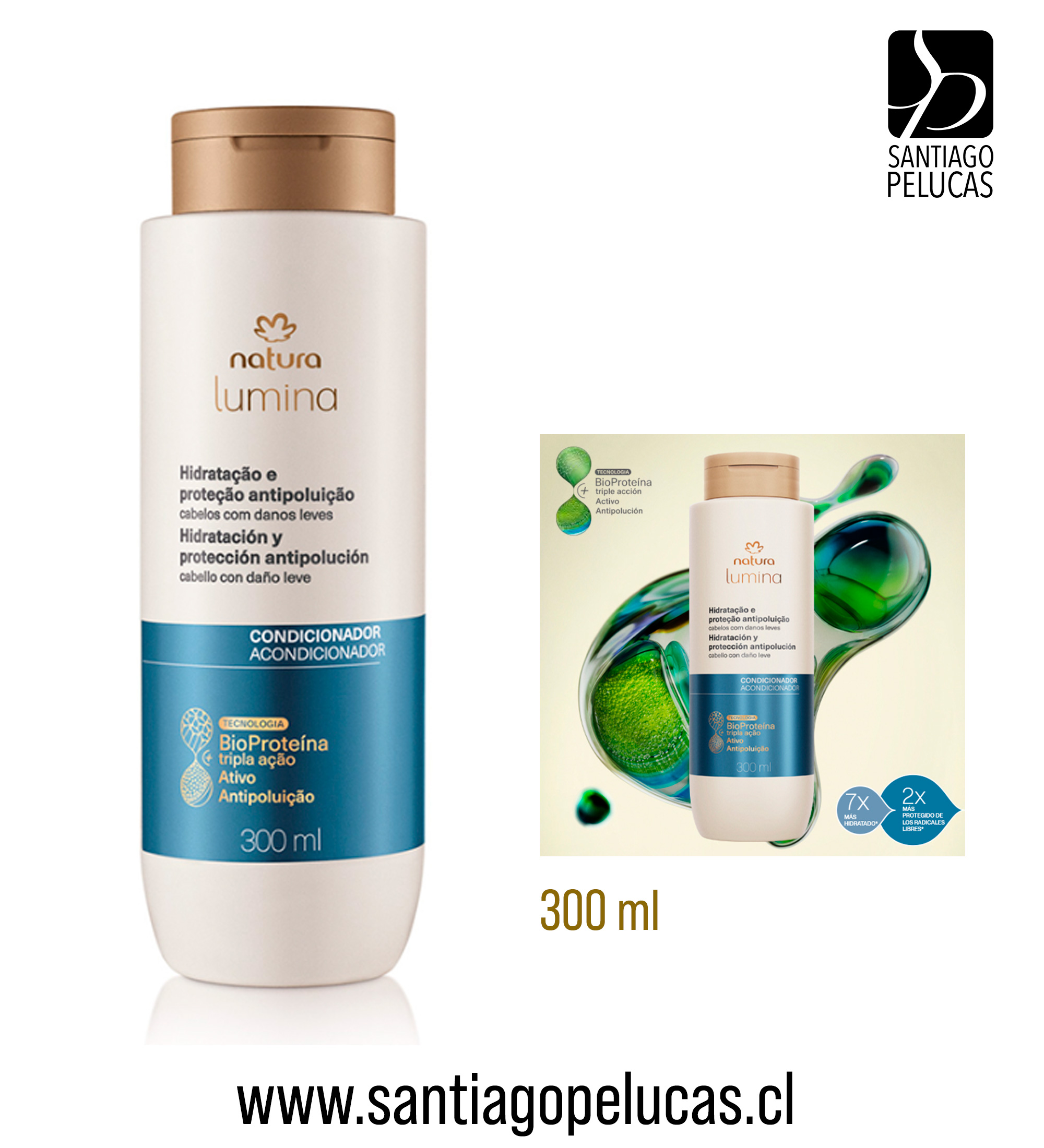 Acondicionador Hidratación y Protección Lumina 300ml Natura