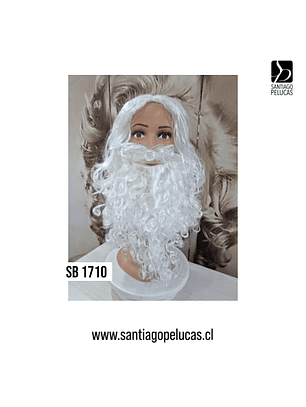SB1710 SET VIEJO PASCUERO BARBA Y PELUCA (FIBRA SINTÉTICA)