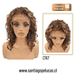 C167 LACE FRONTAL MELENA CRESPA CHOCOLATE MATIZADO - Miniatura 1
