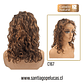 C167 LACE FRONTAL MELENA CRESPA CHOCOLATE MATIZADO - Miniatura 2