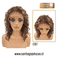 C167 LACE FRONTAL MELENA CRESPA CHOCOLATE MATIZADO - Miniatura 1