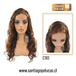C193 LACE FRONTAL LARGA ONDULADA CASTAÑO CHOCOLATE CON MECHAS CARAMELO - Miniatura 1