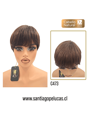 C473 NATURAL CORTA LISA CASTAÑO