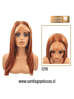 C218 LACE FRONTAL LARGA LISA ESCALONADA RUBIO COBRIZO CAOBA