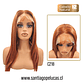 C218 LACE FRONTAL LARGA LISA ESCALONADA RUBIO COBRIZO CAOBA - Miniatura 1