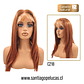 C218 LACE FRONTAL LARGA LISA ESCALONADA RUBIO COBRIZO CAOBA - Miniatura 4