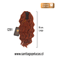 C291 POSTIZO DE COLA NATURAL CON ONDAS ROJO COBRIZO - Miniatura 2
