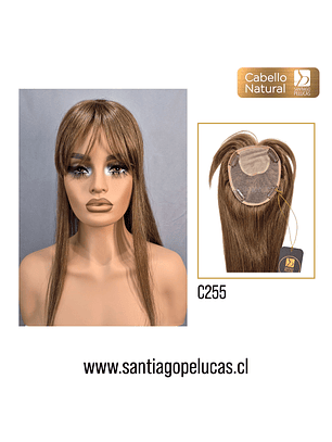 C255 OLIVIA CON FLEQUILLO TOPPER NATURAL RUBIO MEDIO MIEL