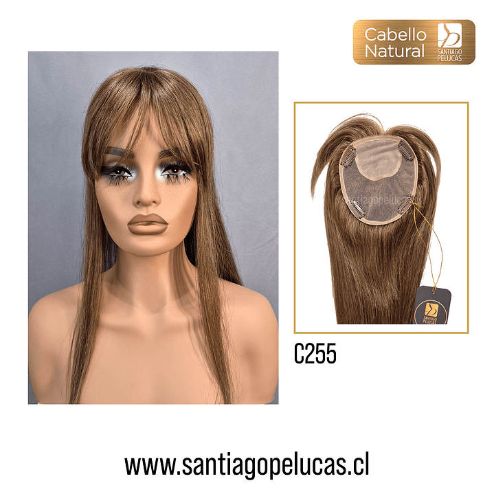 C255 OLIVIA CON FLEQUILLO TOPPER NATURAL RUBIO MEDIO MIEL 1