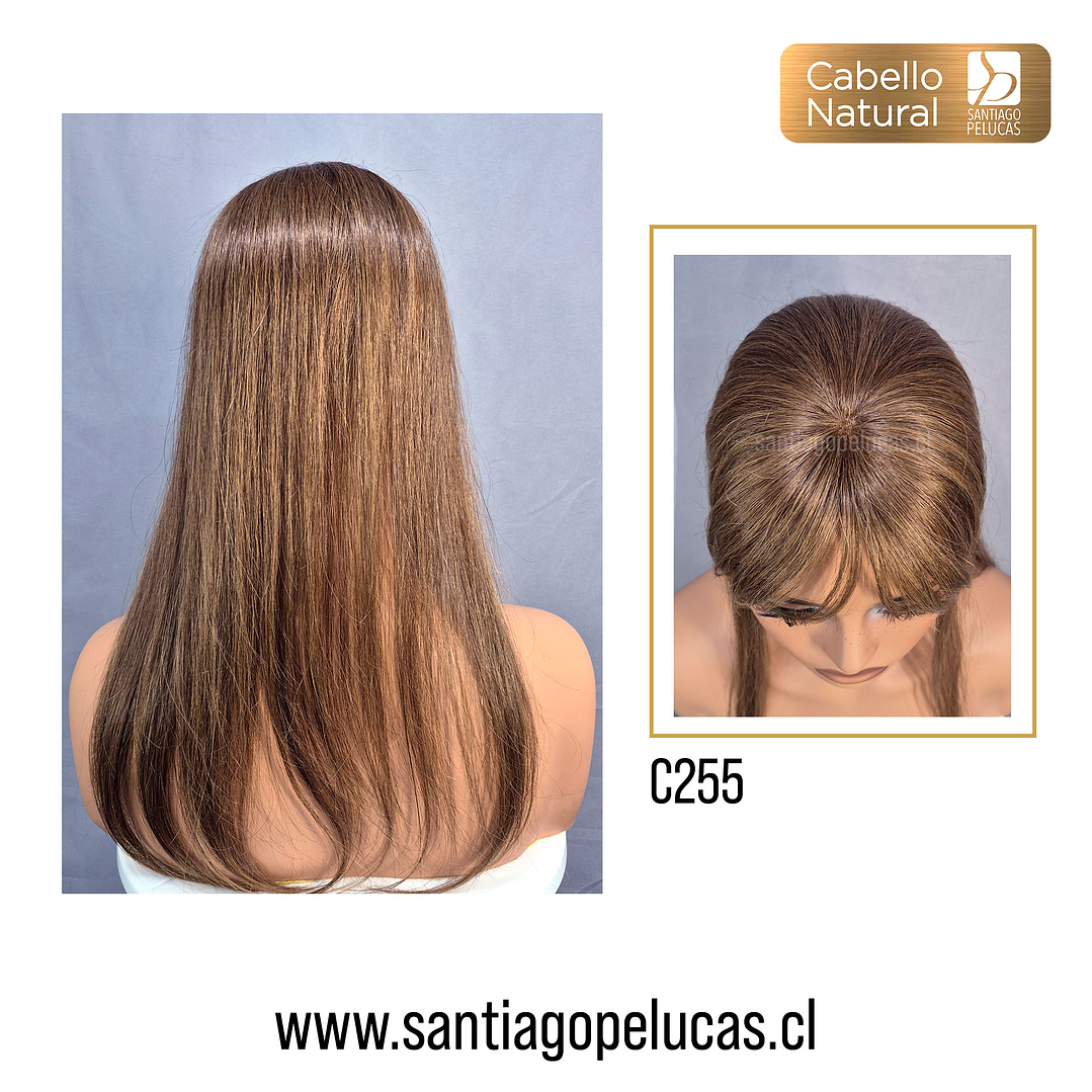 C255 OLIVIA CON FLEQUILLO TOPPER NATURAL RUBIO MEDIO MIEL 2