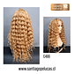 C466 LACE FRONTAL EXTRA LARGA CRESPA EN CAPAS RUBIO EXTRA CLARO DORADO - Miniatura 2