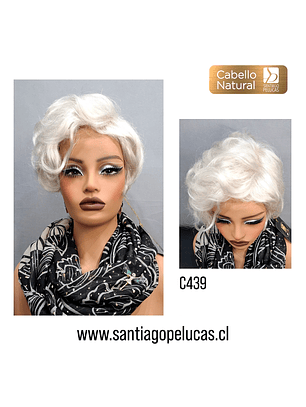 C439 NATURAL CORTA CON ONDAS BLANCO 100% CANAS