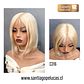 C316 PELUCA MELENA LISA BOB RUBIO PLATINADO - Miniatura 1