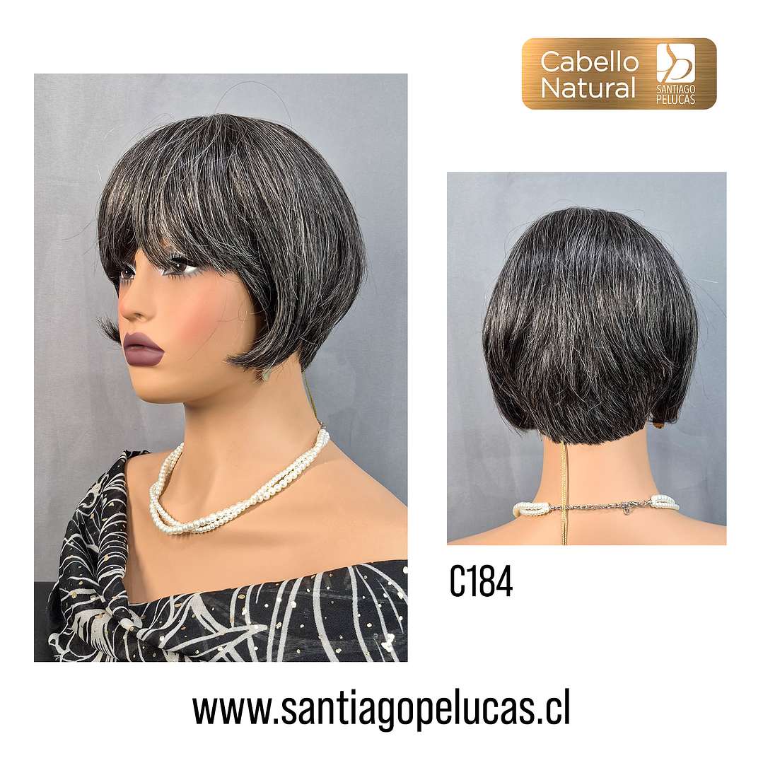 C184 NATURAL CORTA LISA CANAS CENIZA 2