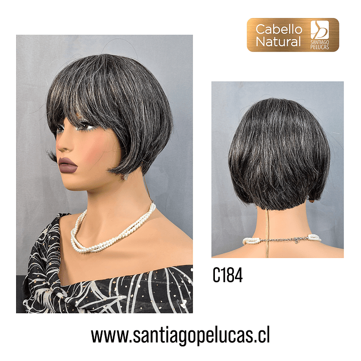 C184 NATURAL CORTA LISA CANAS CENIZA 2