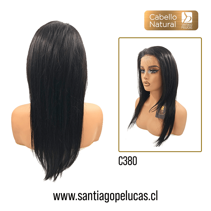 C380 LACE FRONTAL LARGA LISA ESCALONADO NEGRO 2