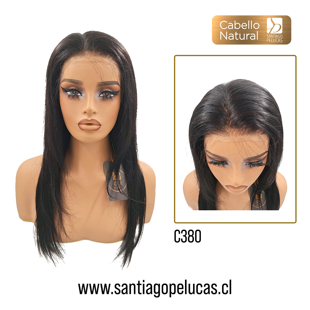 C380 LACE FRONTAL LARGA LISA ESCALONADO NEGRO 1