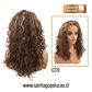 C370 LACE FRONTAL LARGA CRESPA CASTAÑO CON REFLEJOS CENIZA - Miniatura 2