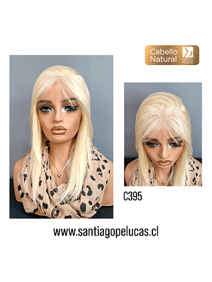 C395 LACE 360 MELENA LISA BOB RUBIO PLATINADO