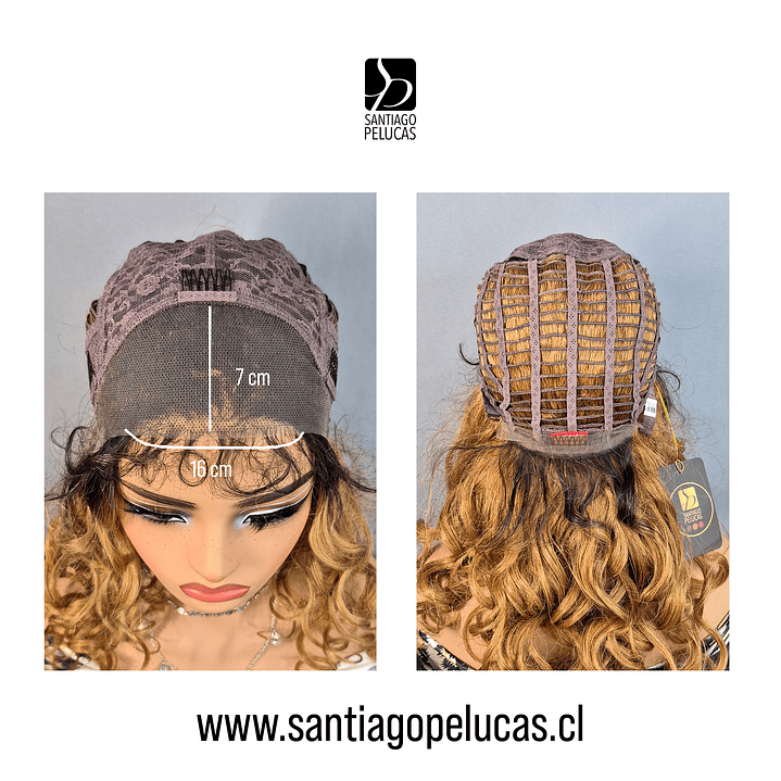 C170 LACE FRONTAL LARGA CON ONDAS BALAYAGE RUBIO DORADO 3