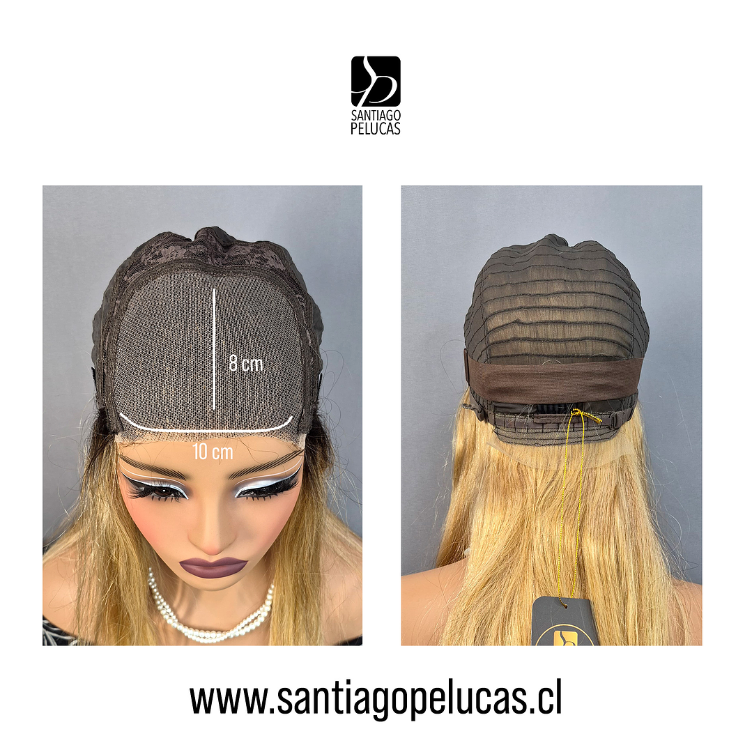 C453 LACE FRONTAL LARGA LISA DESFLECADA RUBIO CLARO MATIZADO CON CREC. 3
