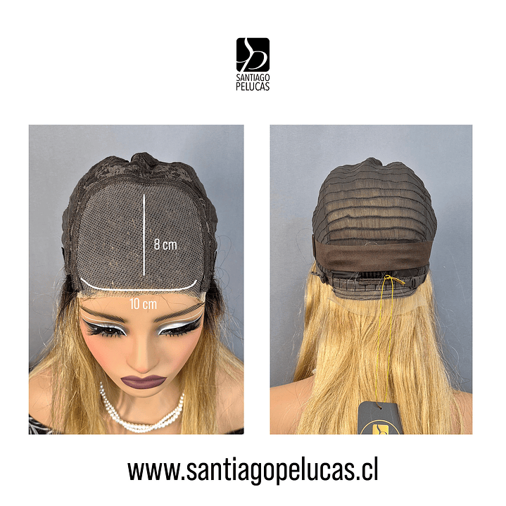 C453 LACE FRONTAL LARGA LISA DESFLECADA RUBIO CLARO MATIZADO CON CREC. 3