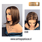 C508 LACE FRONT MELENA BOB LISA CASTAÑO CON REFLEJOS - Miniatura 1