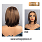 C508 LACE FRONT MELENA BOB LISA CASTAÑO CON REFLEJOS - Miniatura 2
