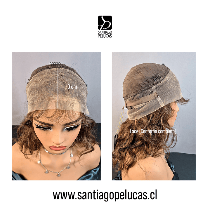 C133 LACE FRONTAL LARGA CON ONDAS CASTAÑO CLARO CON REFLEJOS 2