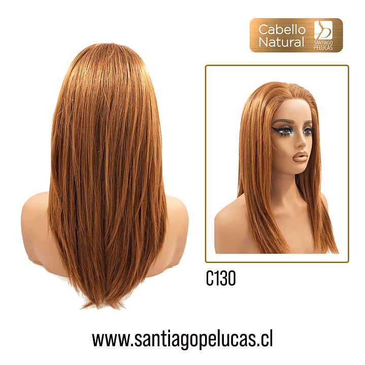 C130 LACE FRONTAL LARGA LISA DESFLECADO RUBIO COBRIZO DORADO 2