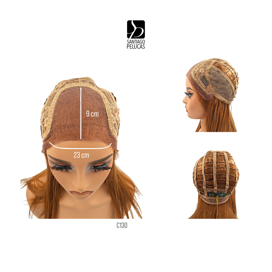 C130 LACE FRONTAL LARGA LISA DESFLECADO RUBIO COBRIZO DORADO 3