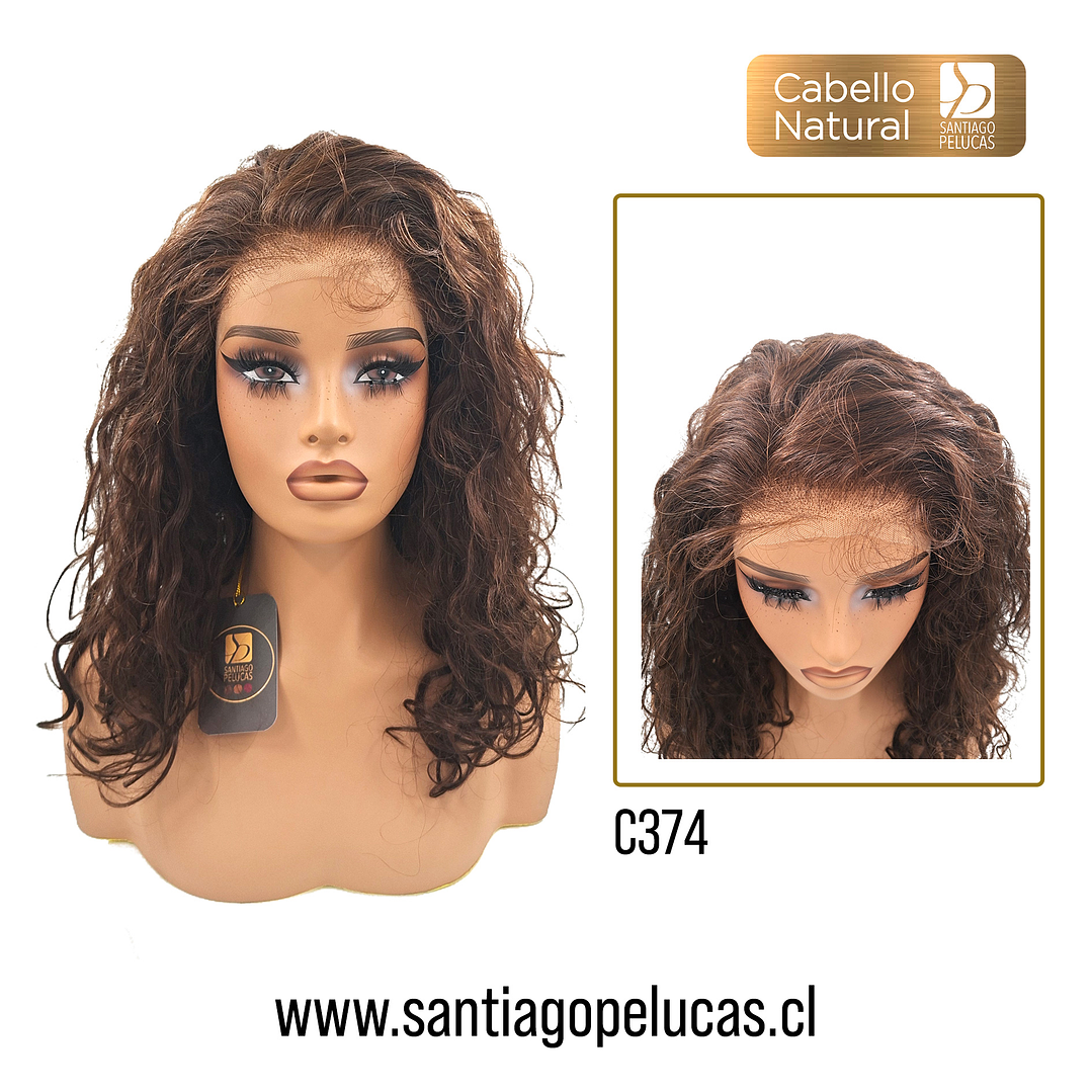 C374 LACE FRONTAL LARGA CON ONDAS CASTAÑO 1