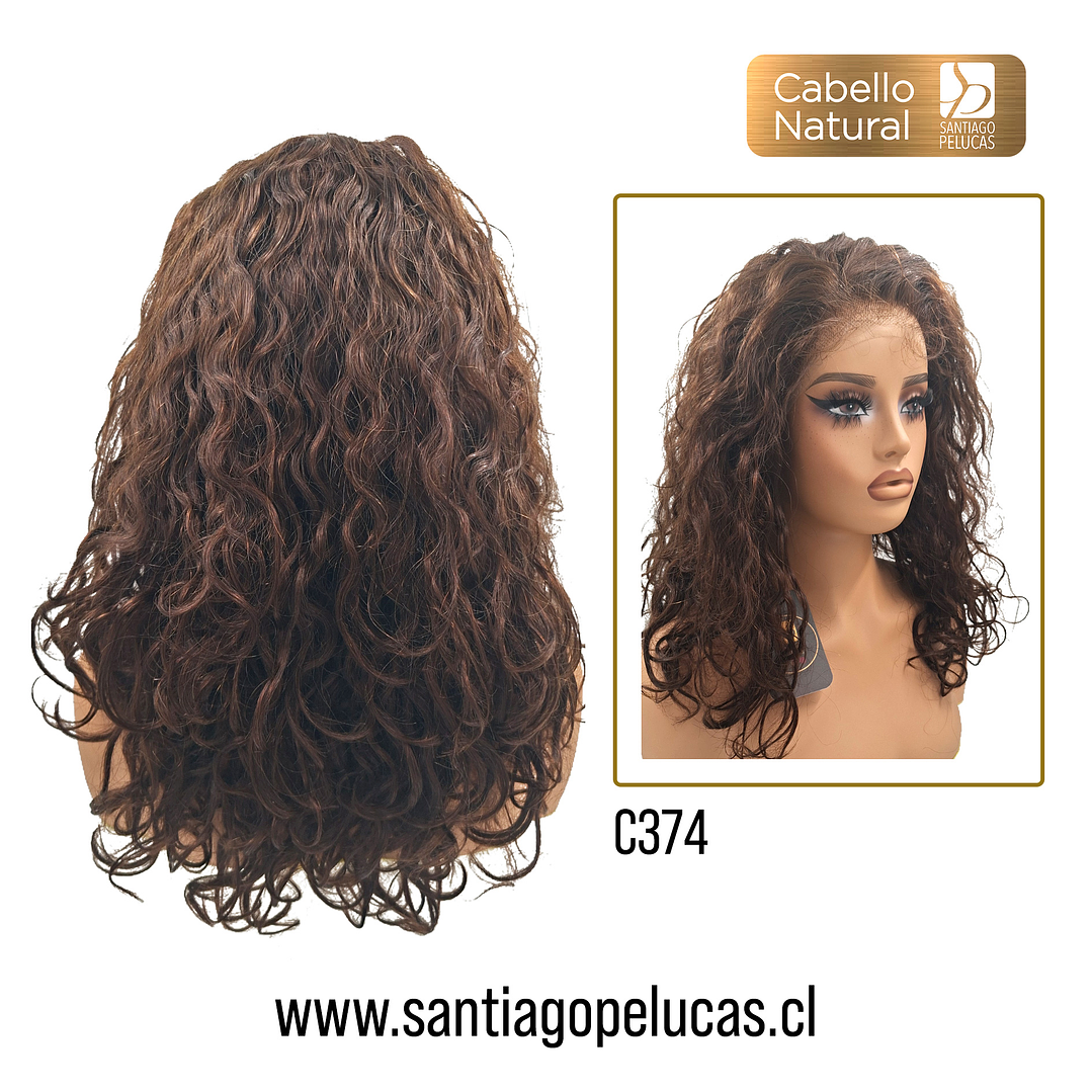 C374 LACE FRONTAL LARGA CON ONDAS CASTAÑO 2