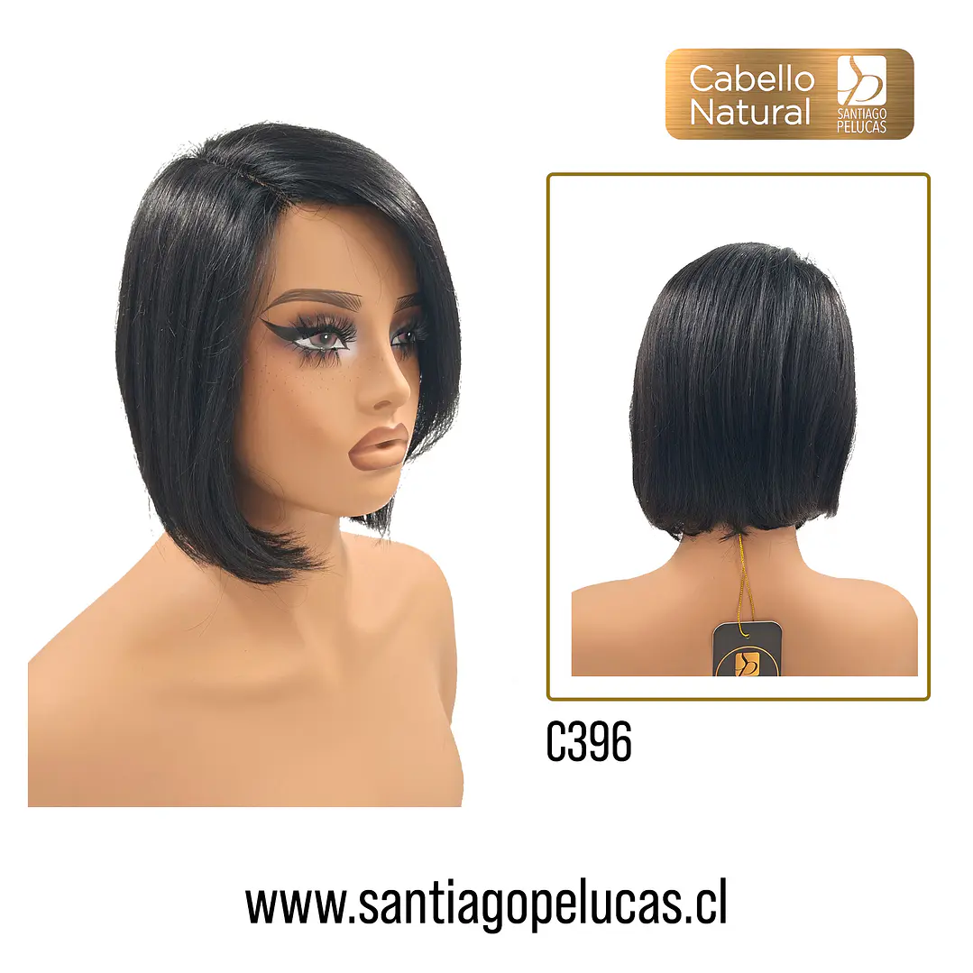 C396 LACE FRONT MELENA LISA NEGRO AZABACHE 2