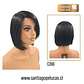 C396 LACE FRONT MELENA LISA NEGRO AZABACHE - Miniatura 2