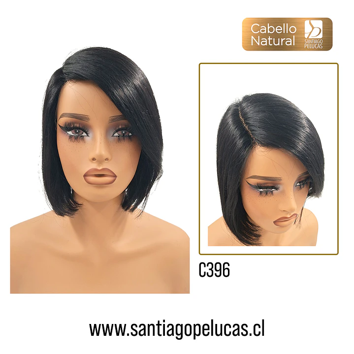 C396 LACE FRONT MELENA LISA NEGRO AZABACHE 1
