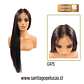 C475 LACE FRONTAL EXTRA LARGA LISA NEGRO - Miniatura 2