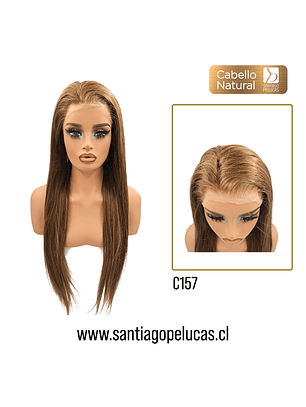 C157 LACE FRONTAL EXTRA LARGA LISA RUBIO MIEL