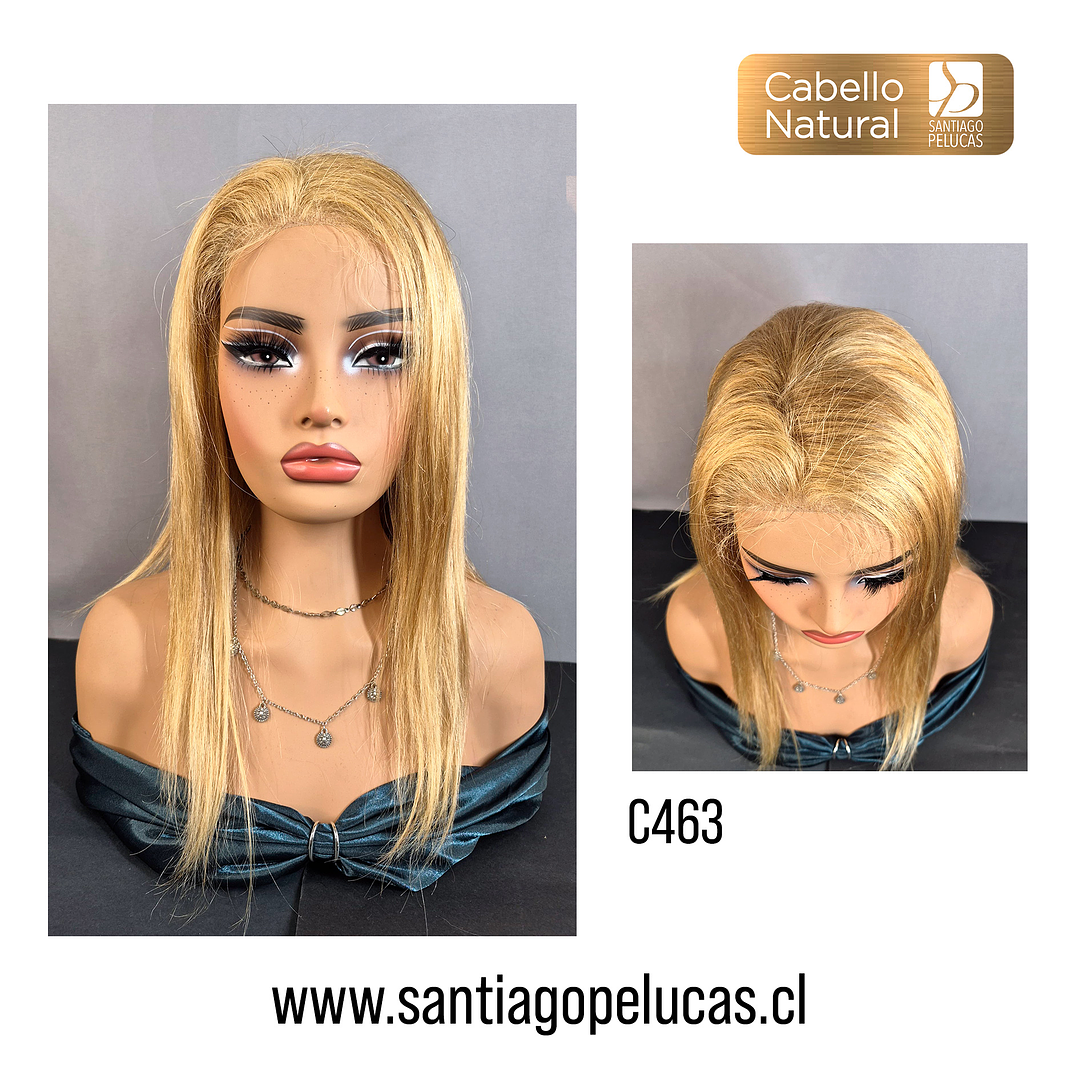 C463 LACE FRONTAL LARGA LISA DESFLECADA RUBIO CLARO MATIZADO 1