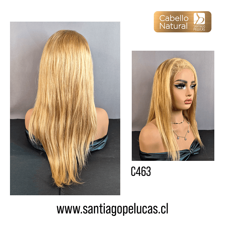 C463 LACE FRONTAL LARGA LISA DESFLECADA RUBIO CLARO MATIZADO 2