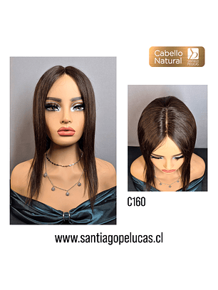 C160 LACE FRONT LARGA LISA PART. AL CENTRO DESFLECADA CASTAÑO
