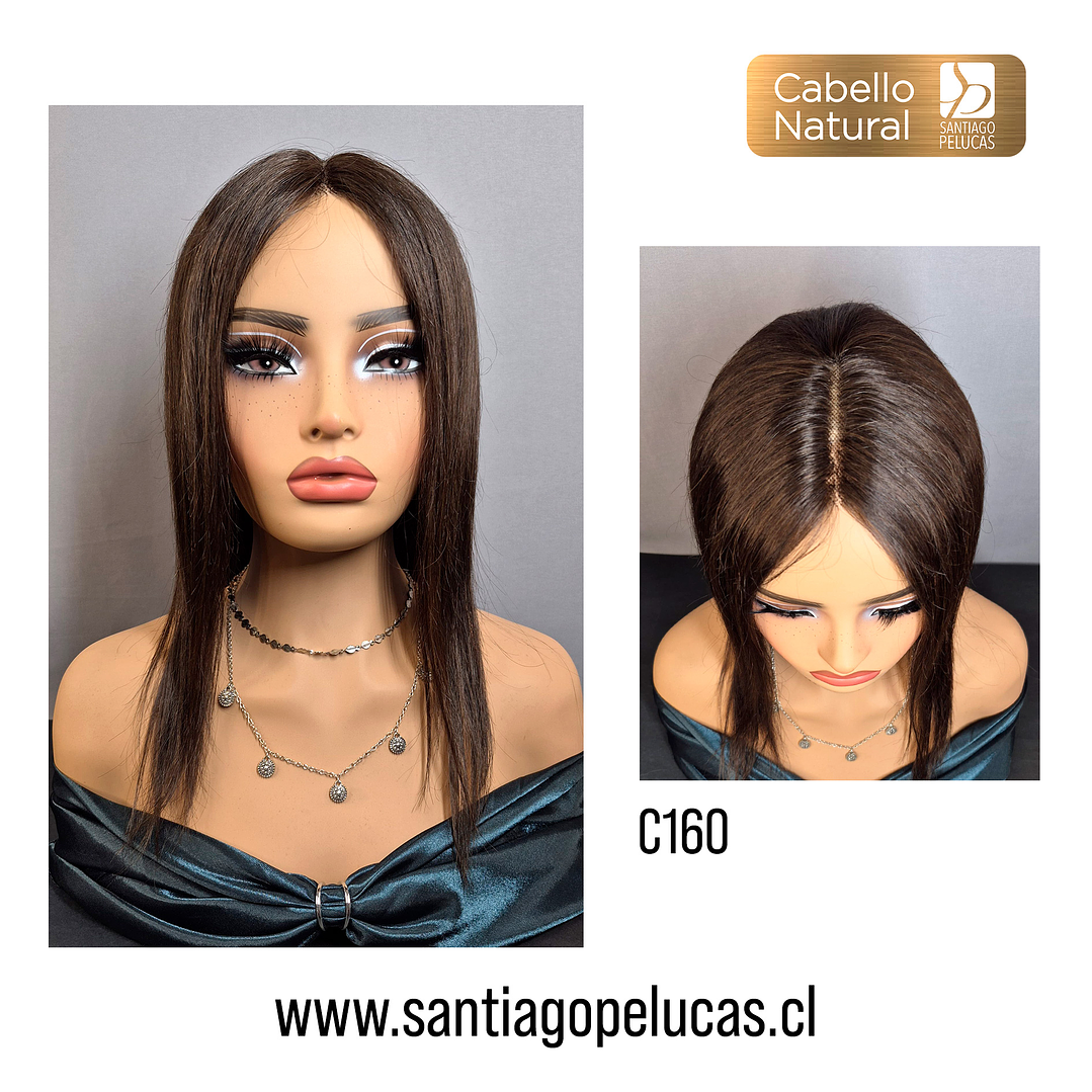 C160 LACE FRONT LARGA LISA PART. AL CENTRO DESFLECADA CASTAÑO 1