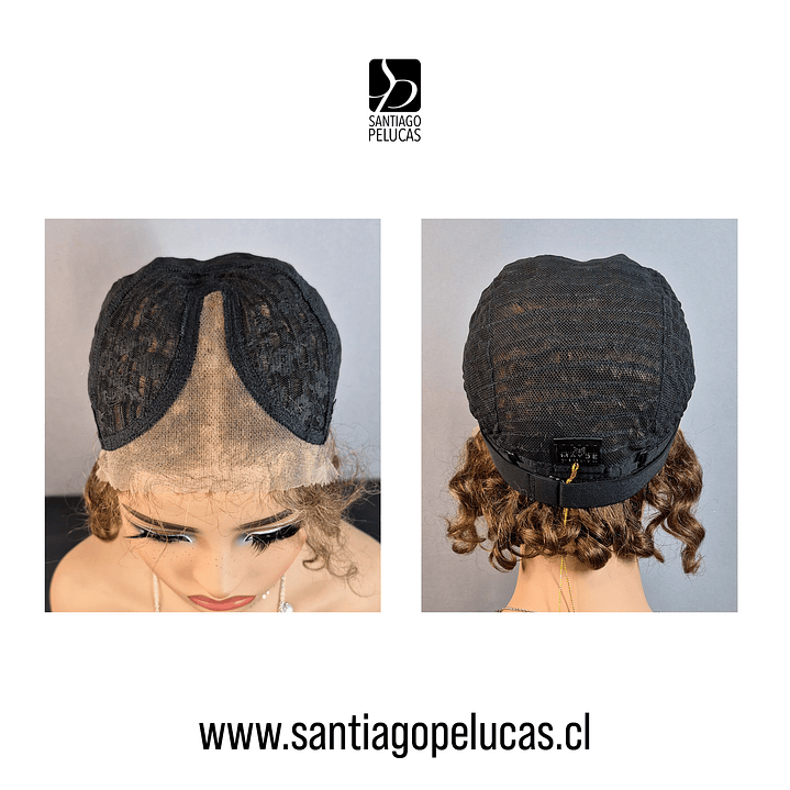 C197 LACE FRONT MELENA CON ONDAS EN CAPAS CASTAÑO CLARO CON REFLEJOS 3