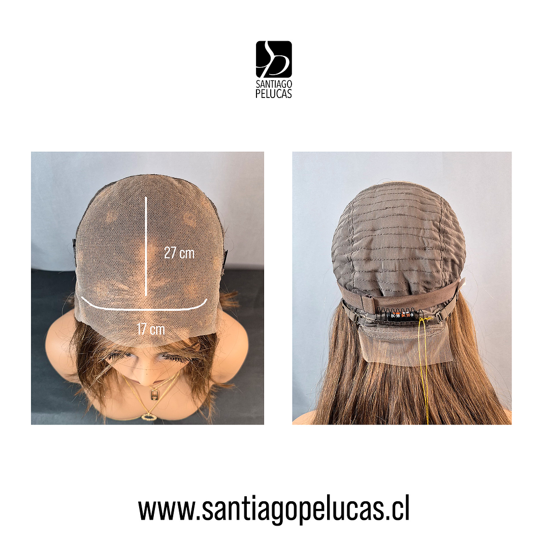C132 LACE FRONTAL MELENA LISA CASTAÑO CLARO CON REFLEJOS 3