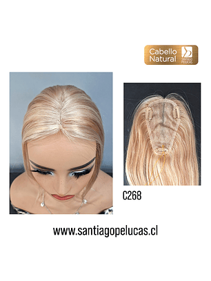 C268 FRESIA TOPPER NATURAL RUBIO EXTRA CLARO CENIZA CON REFLEJOS