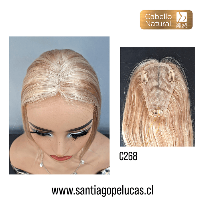 C268 FRESIA TOPPER NATURAL RUBIO EXTRA CLARO CENIZA CON REFLEJOS 1